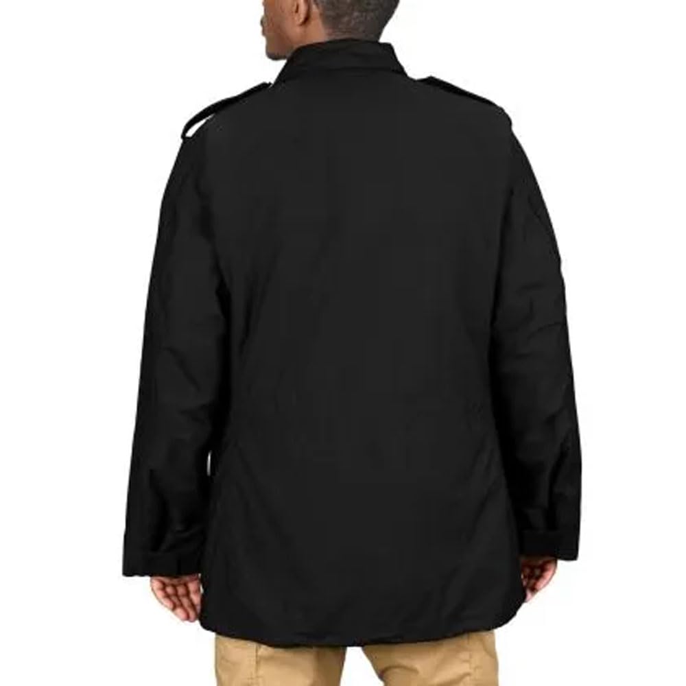 ジャケット・アウター PROPPER M-65 BLACK OVER DYE Propper Men's M65 Field Coat, Black, Large Long at Amazon